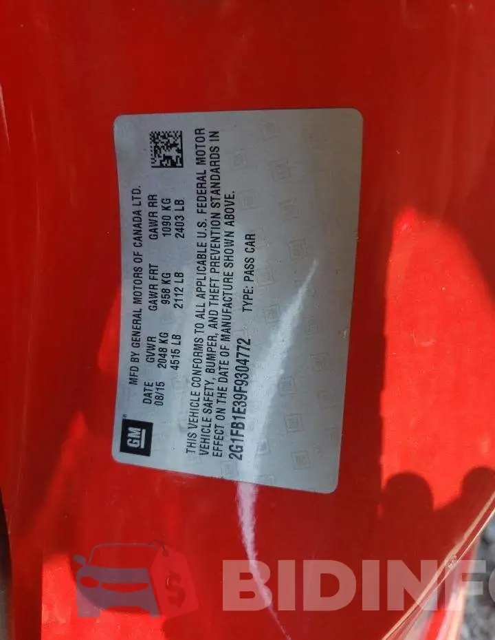 2G1FB1E39F9304772 Photo# 12