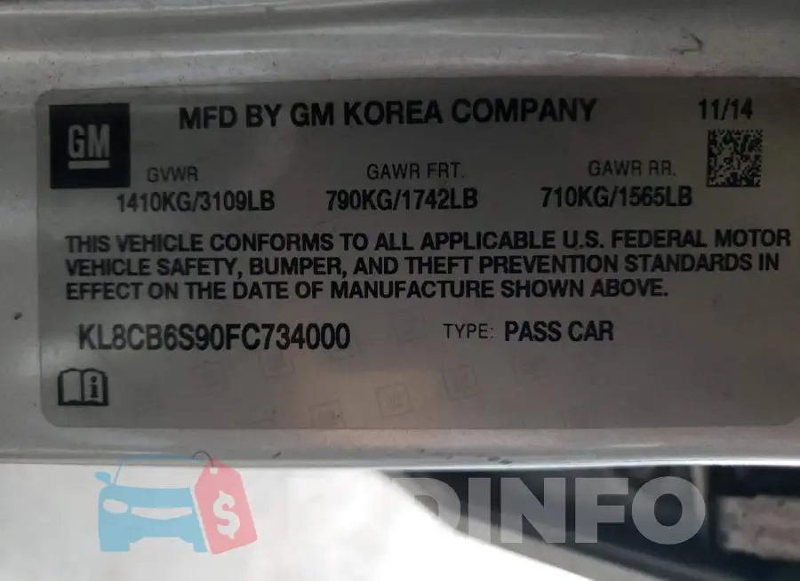 KL8CB6S90FC734000 Photo# 12