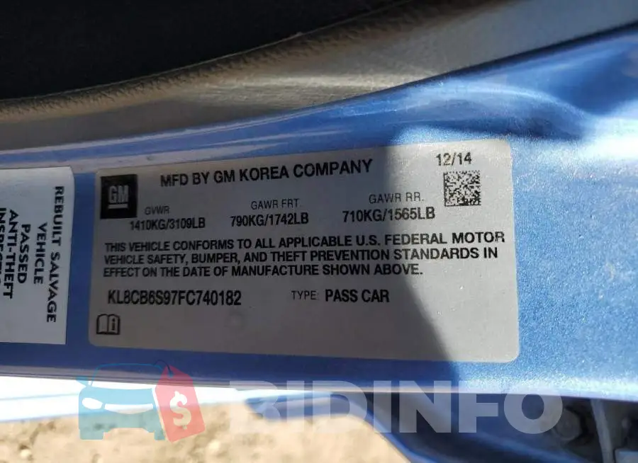 KL8CB6S97FC740182 Photo# 12