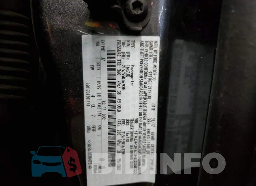 1FADP3FE3HL234022 Photo# 12