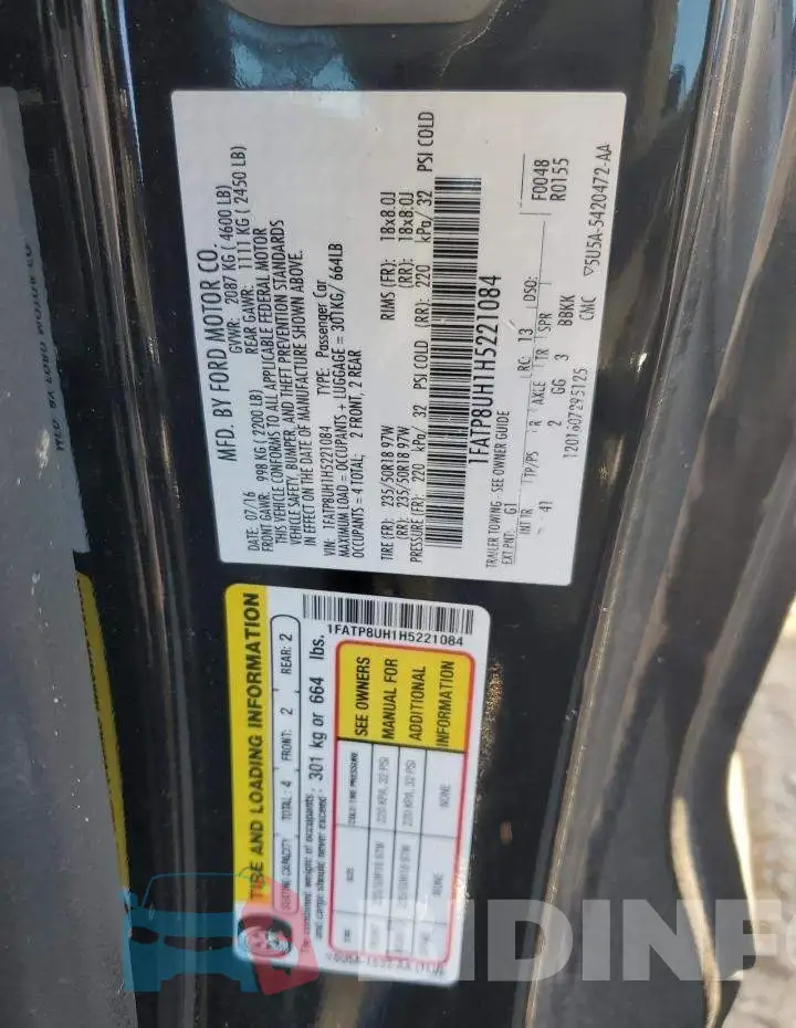 1FATP8UH1H5221084 Photo# 13