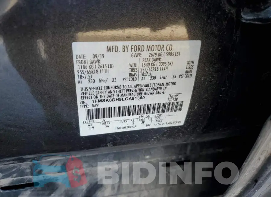 1FMSK8DH9LGA81380 Photo# 13