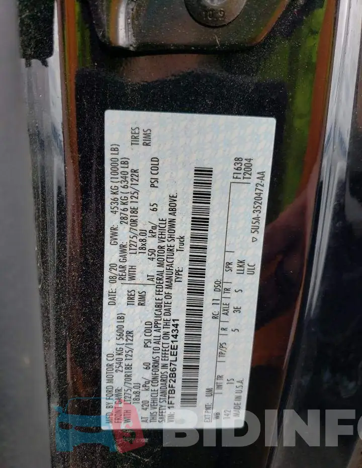 1FTBF2B67LEE14341 Photo# 12