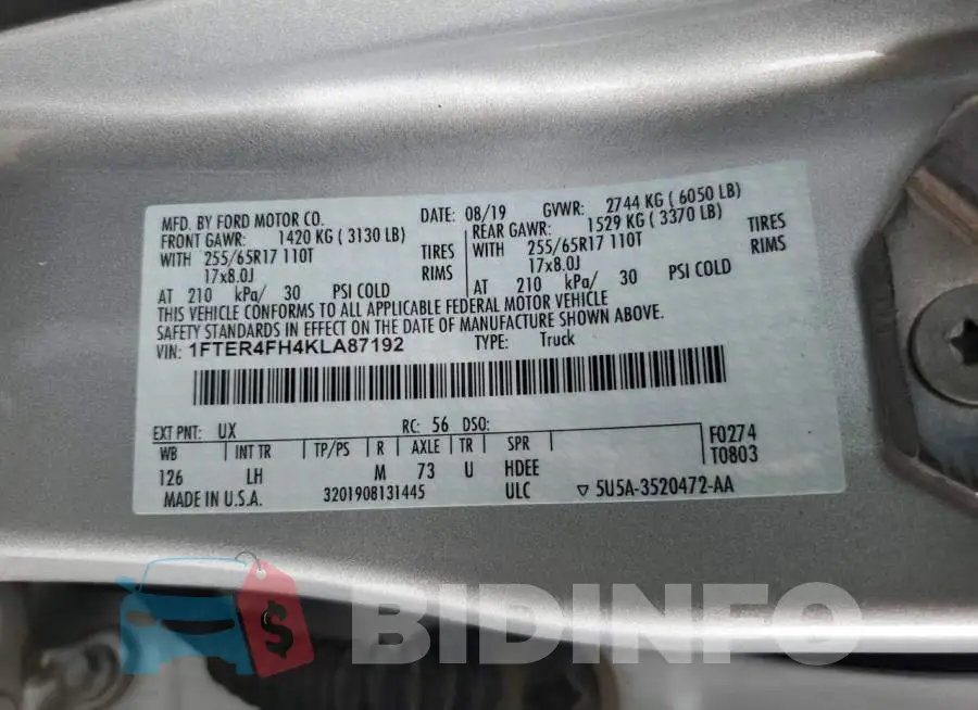 1FTER4FH4KLA87192 Photo# 13