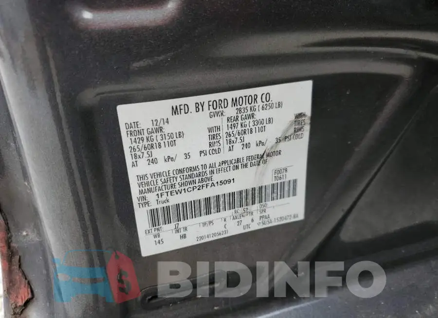 1FTEW1CP2FFA15091 Photo# 12