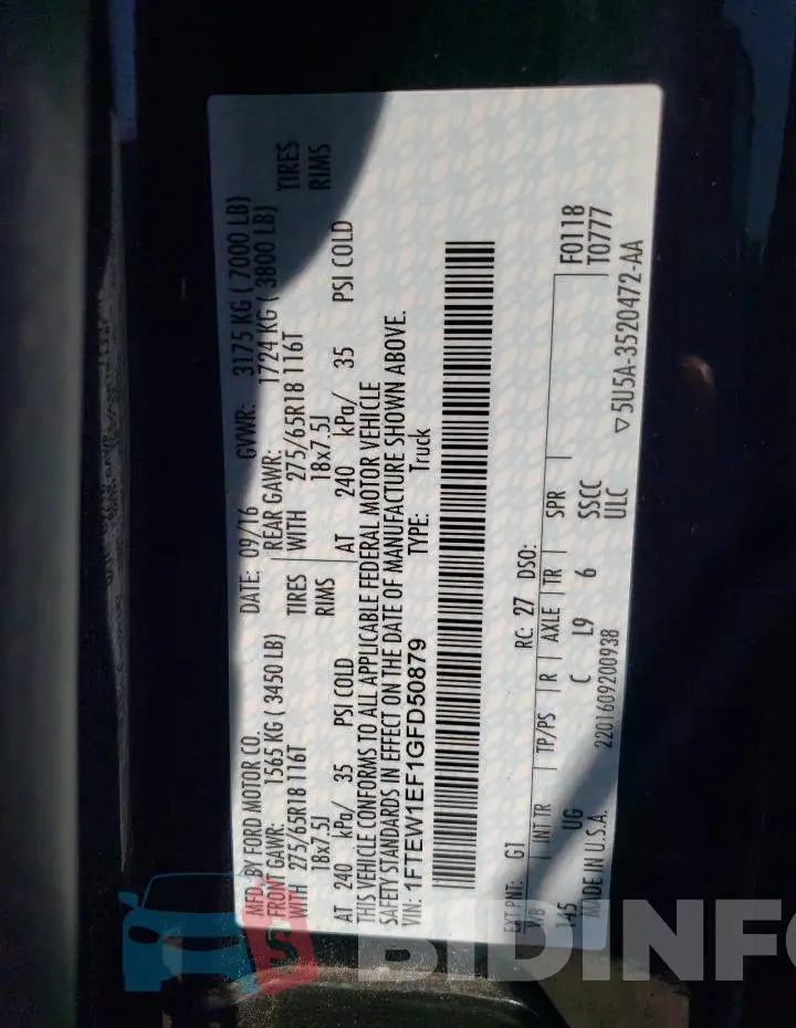 1FTEW1EF1GFD50879 Photo# 12