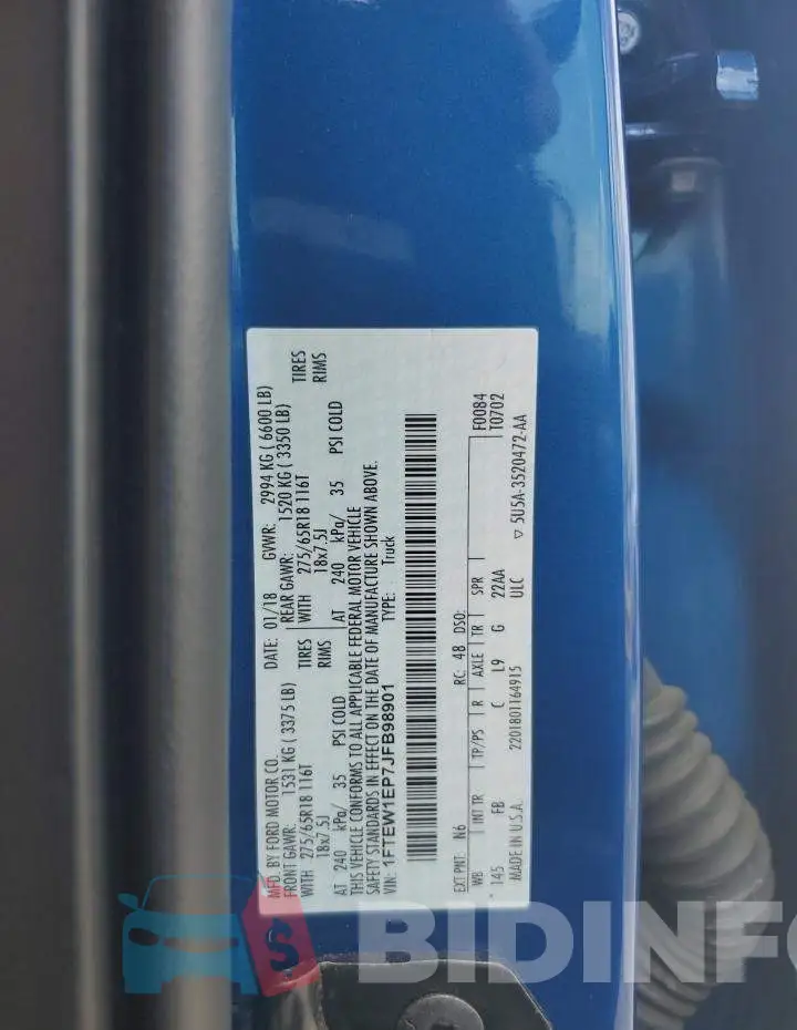 1FTEW1EP7JFB98901 Photo# 12