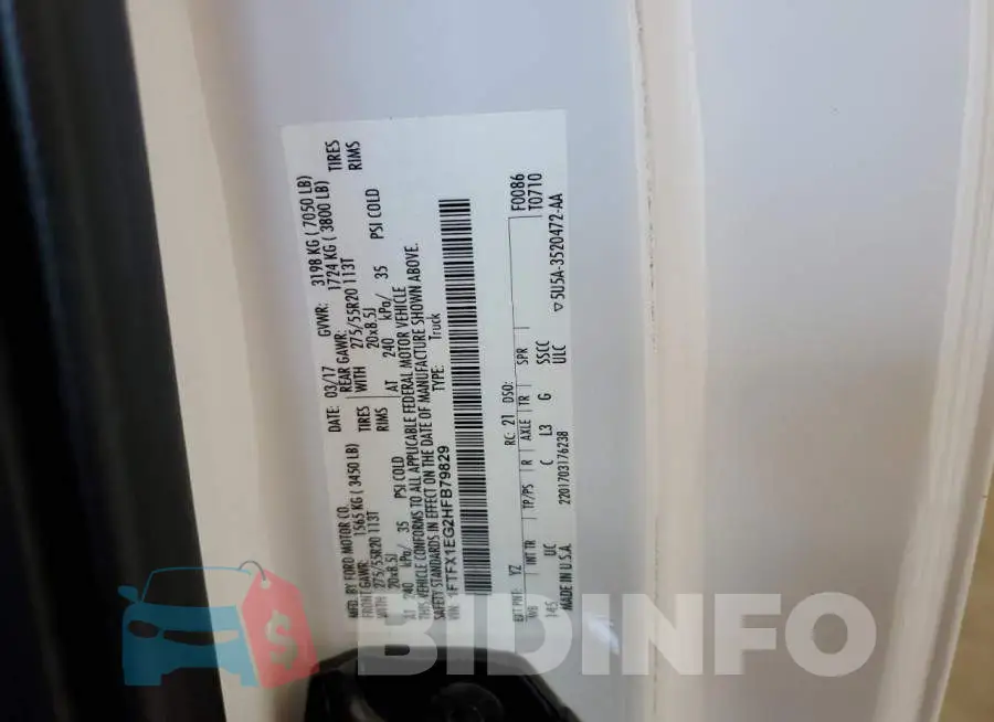 1FTFX1EG2HFB79829 Photo# 13