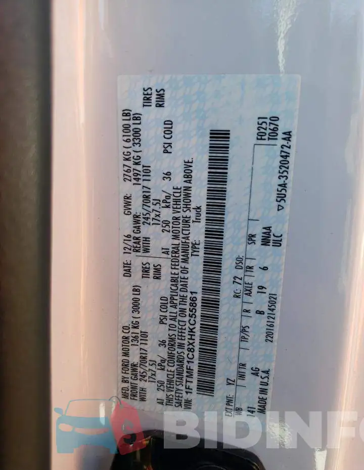 1FTMF1C8XHKC55861 Photo# 12