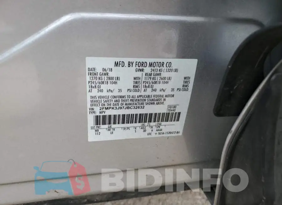 2FMPK3J97JBC32632 Photo# 13