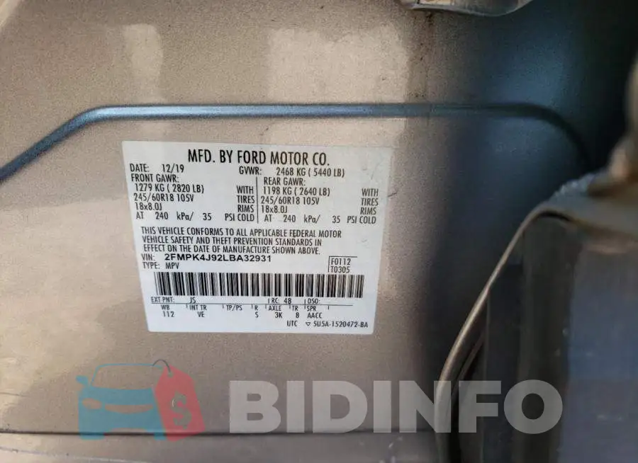 2FMPK4J92LBA32931 Photo# 13