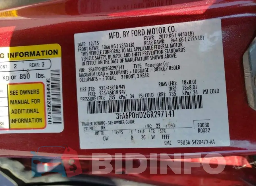 3FA6P0HD2GR297141 Photo# 12