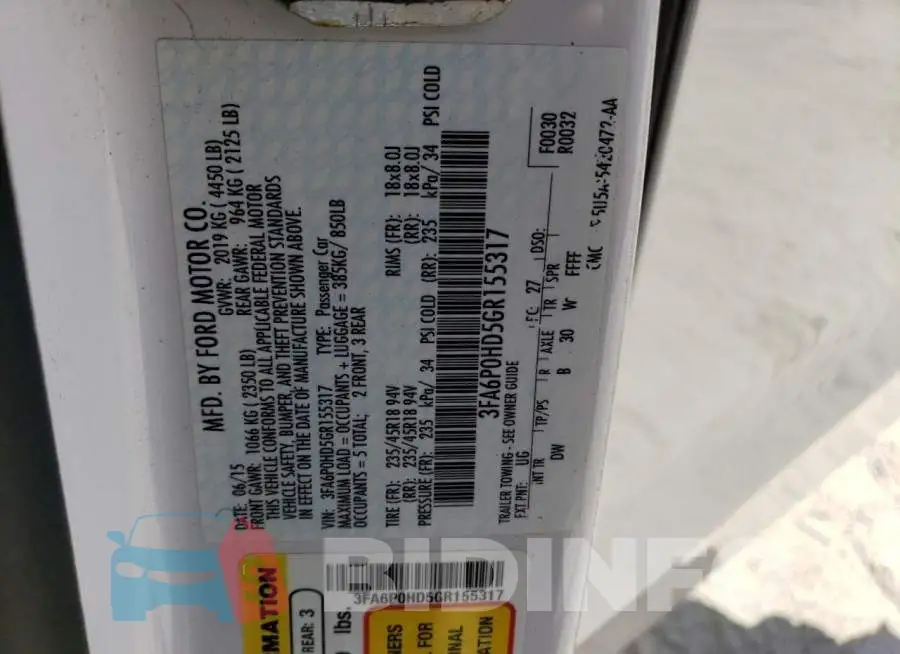 3FA6P0HD5GR155317 Photo# 13