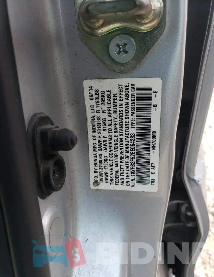 19XFB2F52EE064283 Photo# 12