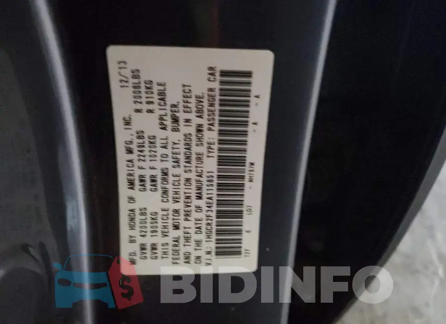 1HGCR2F34EA115851 Photo# 12