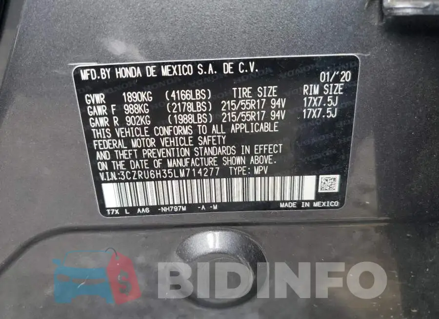 3CZRU6H35LM714277 Photo# 13