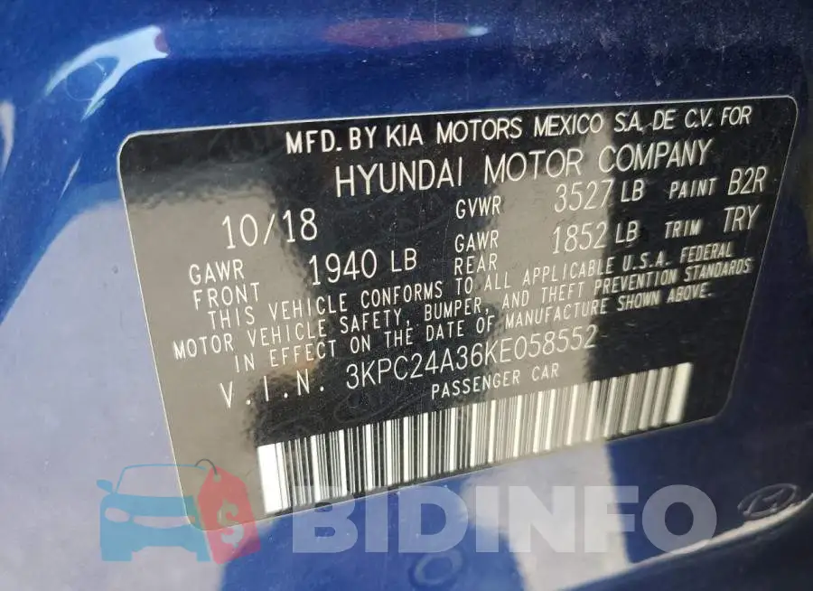 3KPC24A36KE058552 Photo# 13