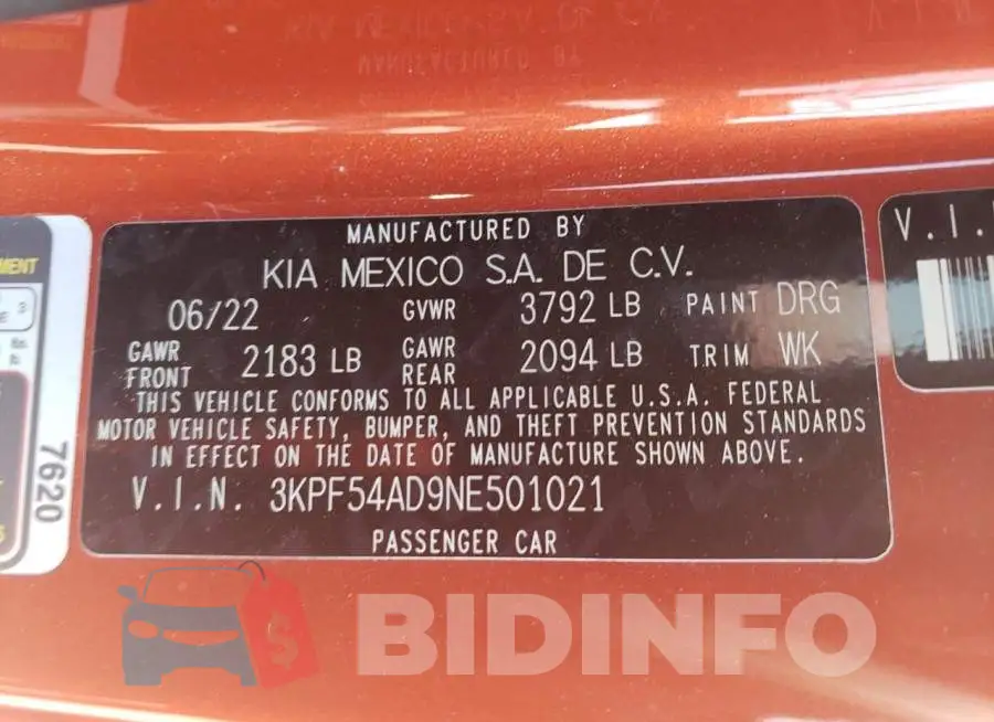 3KPF54AD9NE501021 Photo# 12