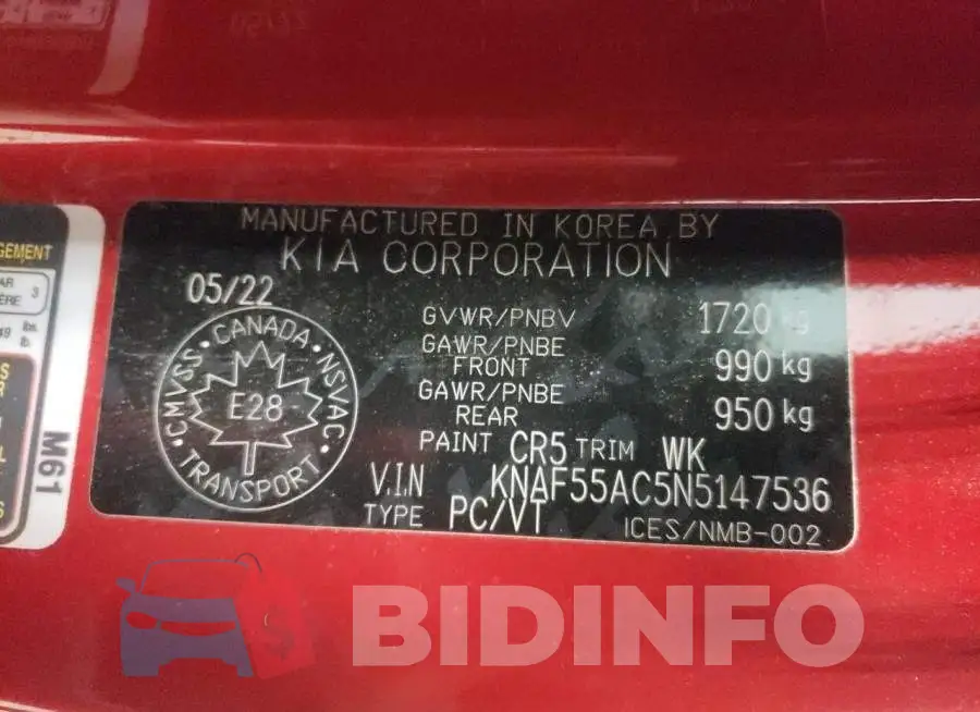 KNAF55AC5N5147536 Photo# 12