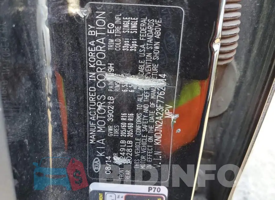 KNDJN2A23F7762014 Photo# 12