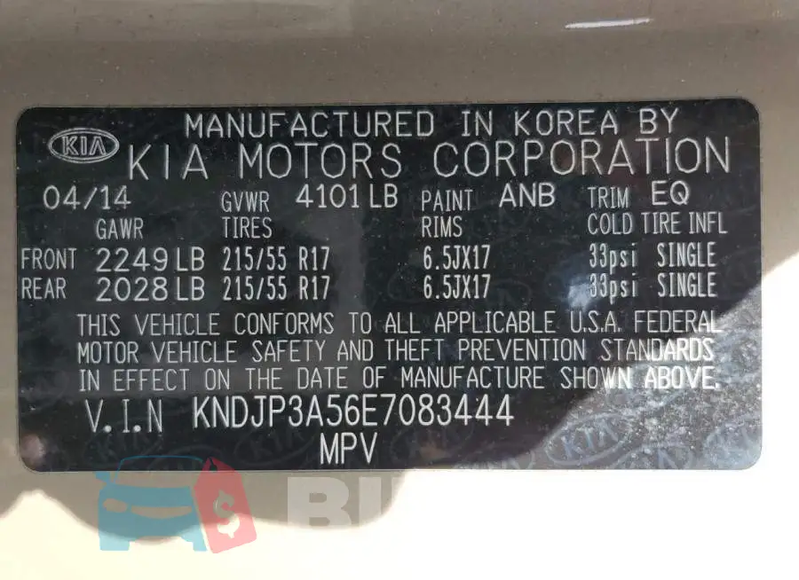 KNDJP3A56E7083444 Photo# 12