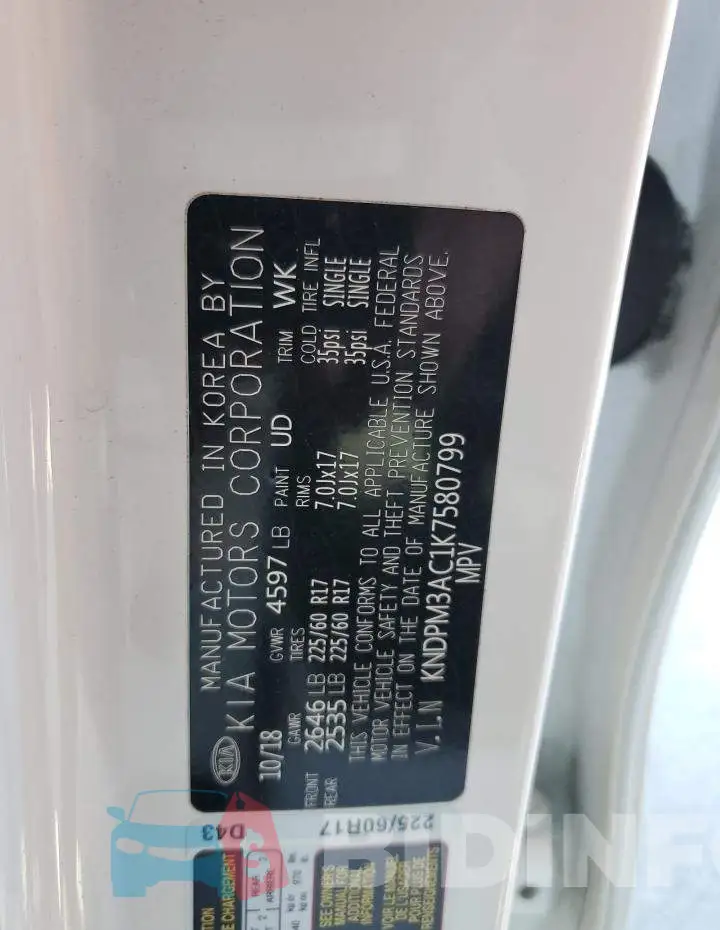 KNDPM3AC1K7580799 Photo# 13