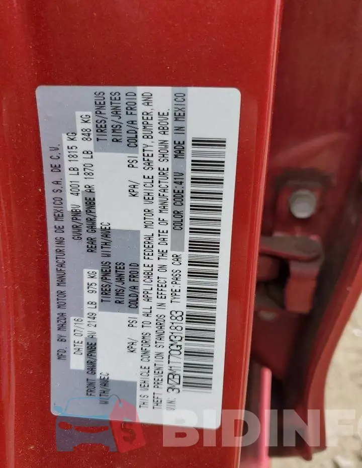 3MZBM1T70GM318183 Photo# 12