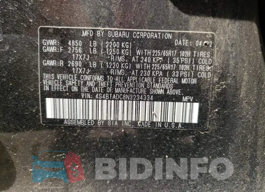 4S4BTADC8N3234334 Photo# 13