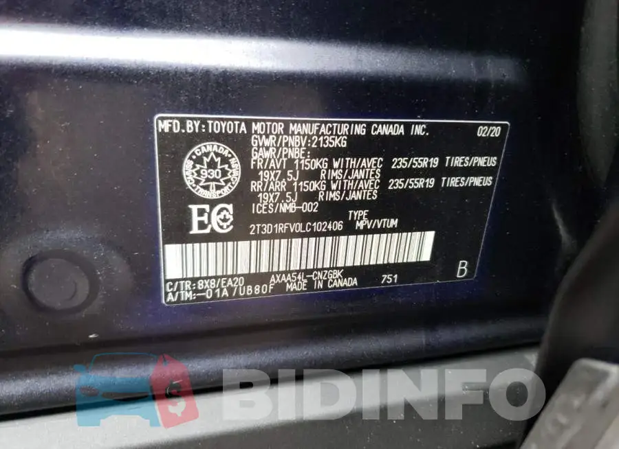 2T3D1RFV0LC102406 Photo# 13