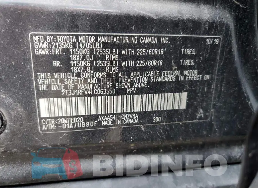 2T3J1RFV4LC063550 Photo# 12