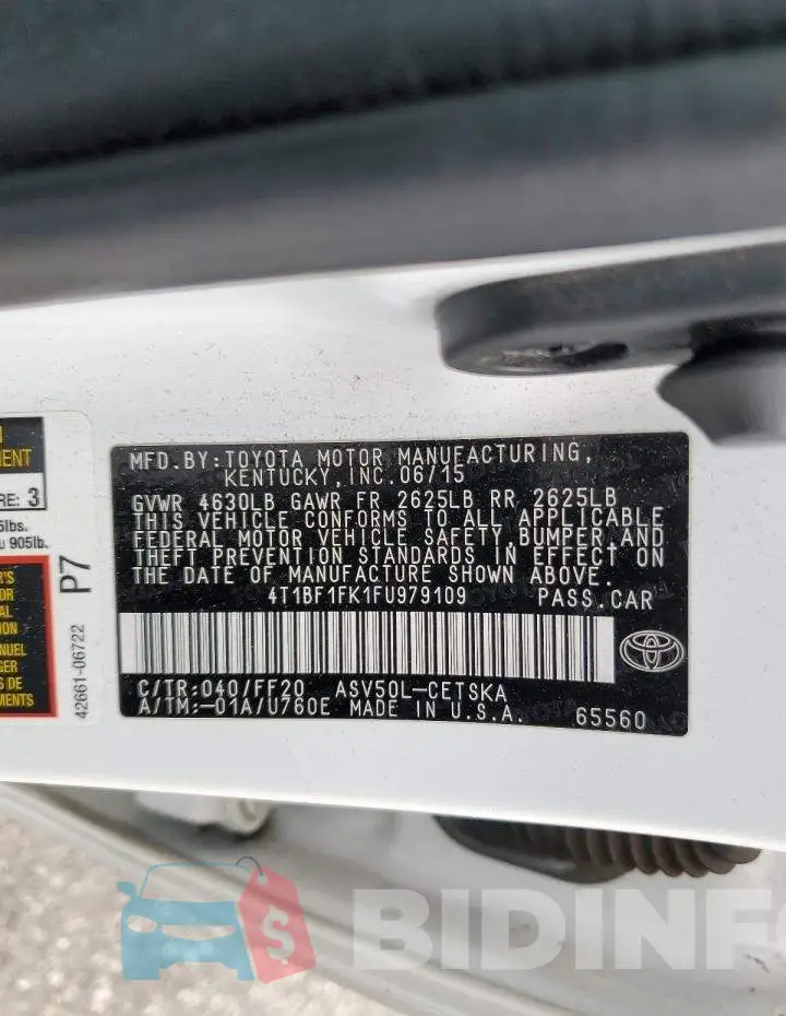4T1BF1FK1FU979109 Photo# 12