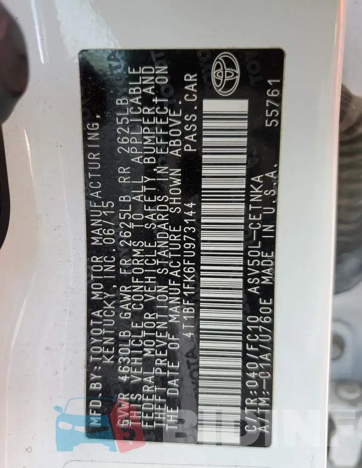 4T1BF1FK6FU973144 Photo# 12
