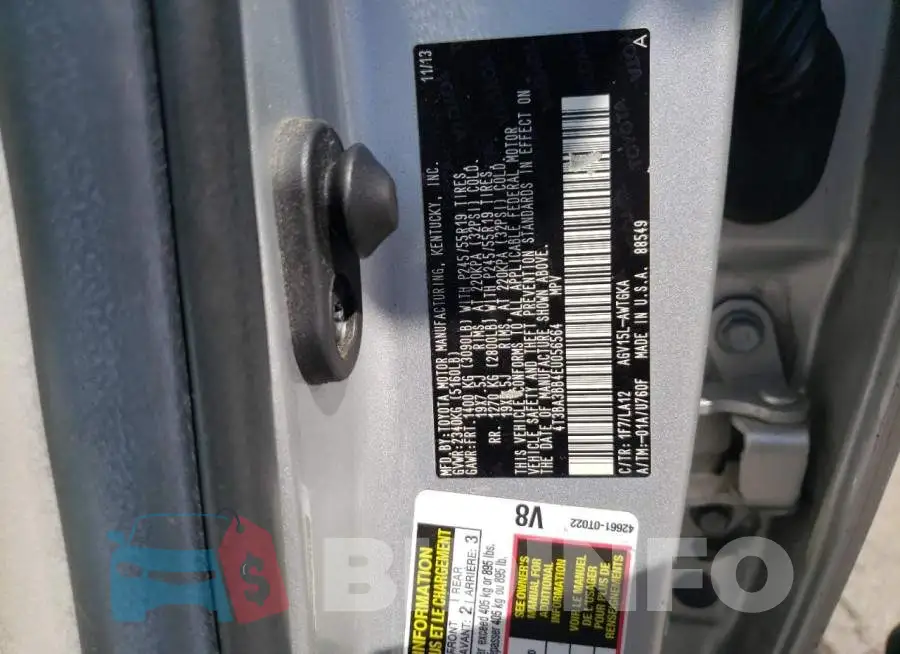4T3BA3BB4EU056564 Photo# 12