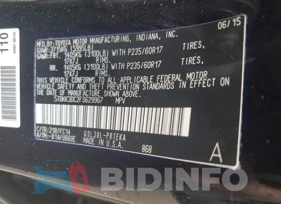 5TDKK3DC2FS629967 Photo# 12