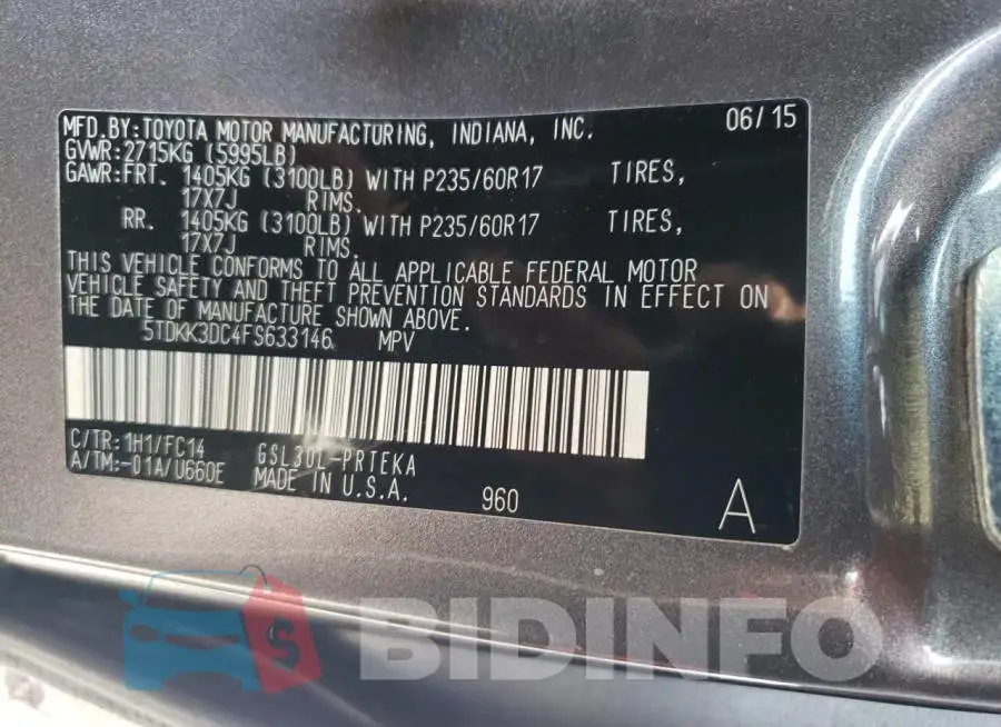 5TDKK3DC4FS633146 Photo# 12