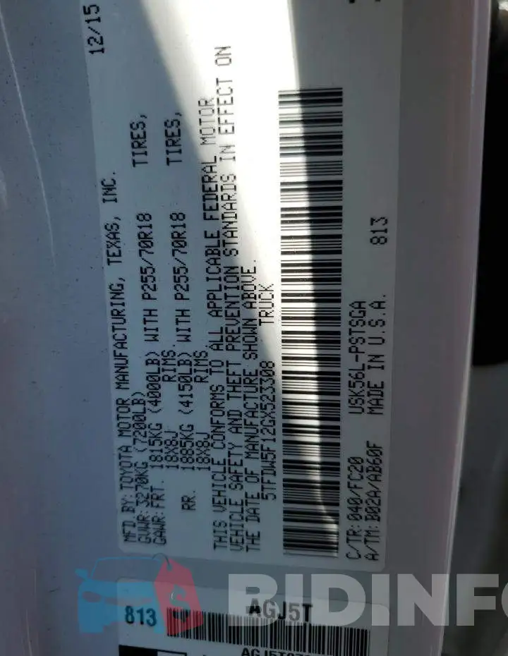 5TFDW5F12GX523308 Photo# 12