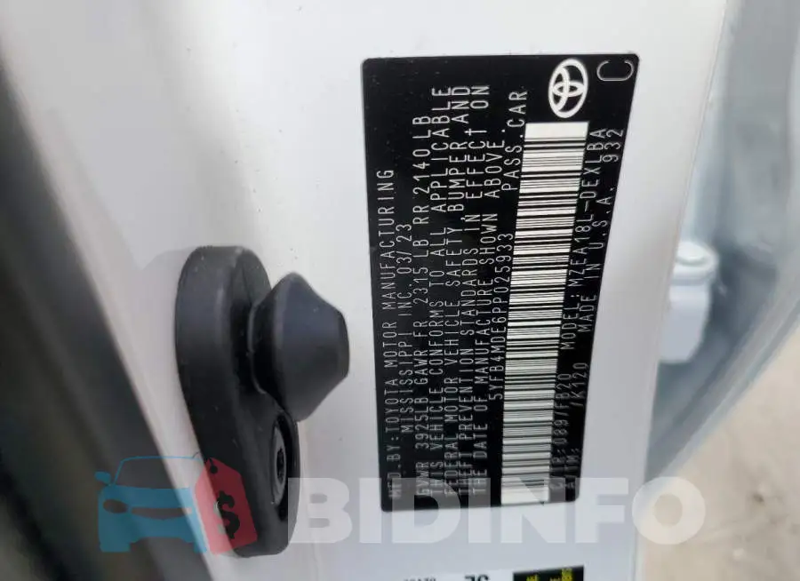 5YFB4MDE6PP025933 Photo# 12