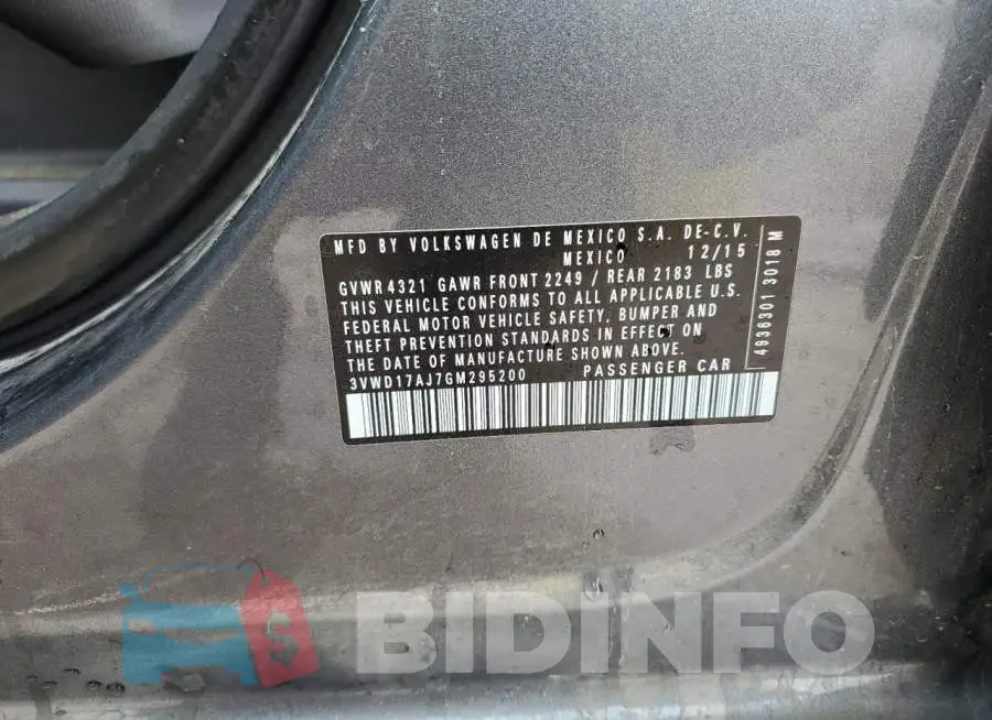 3VWD17AJ7GM295200 Photo# 12