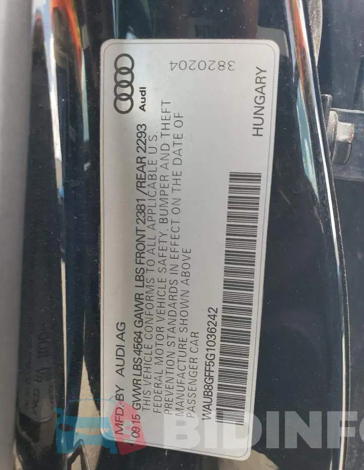 WAUB8GFF5G1036242 Photo# 12