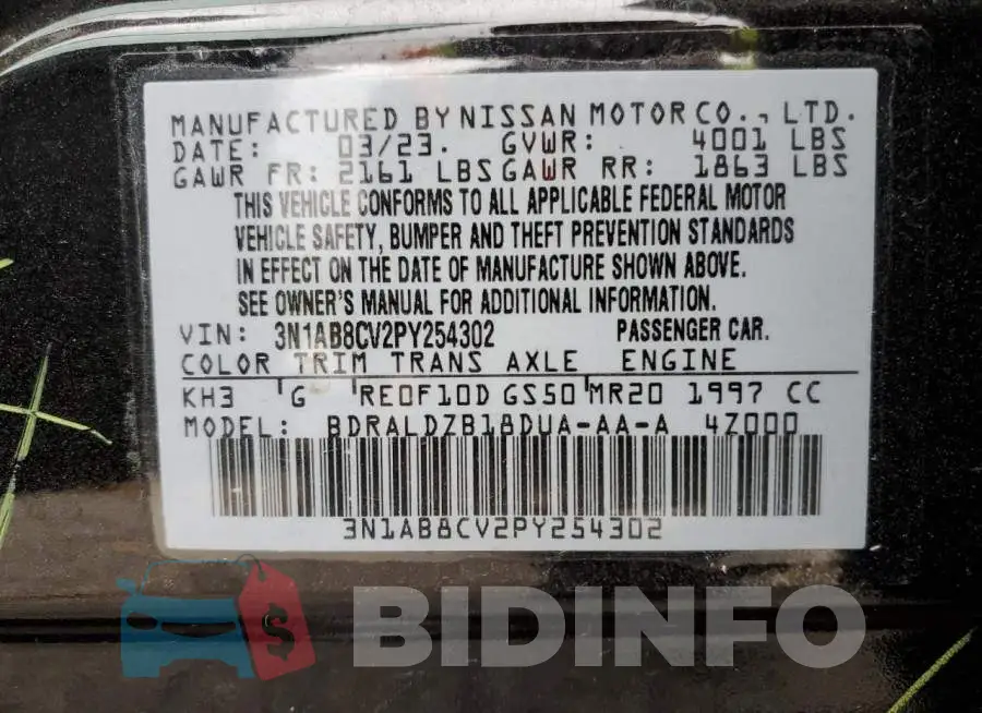 3N1AB8CV2PY254302 Photo# 12