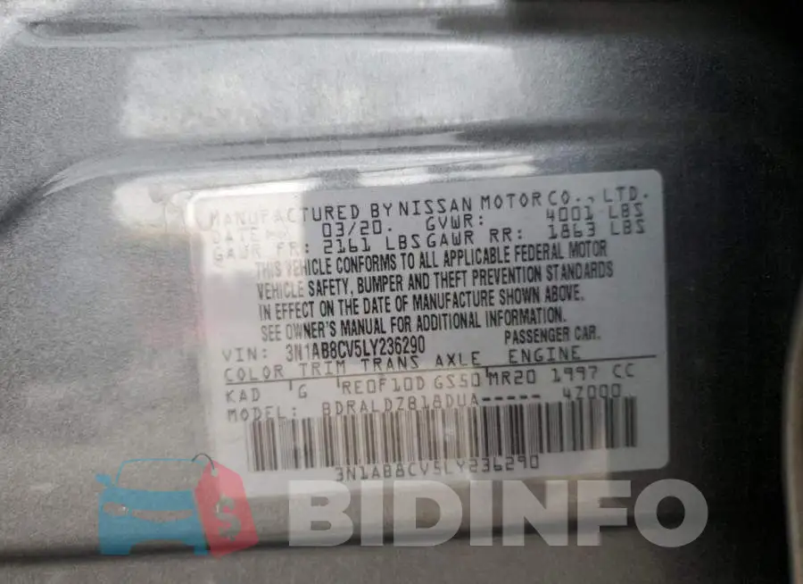 3N1AB8CV5LY236290 Photo# 12