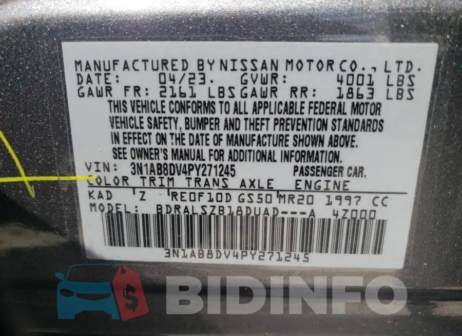 3N1AB8DV4PY271245 Photo# 13