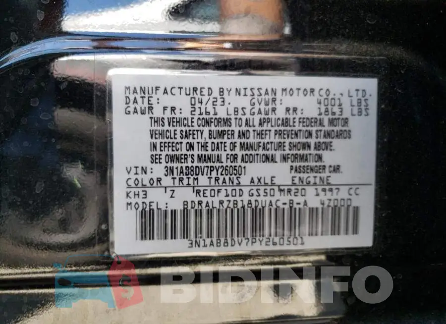 3N1AB8DV7PY260501 Photo# 12
