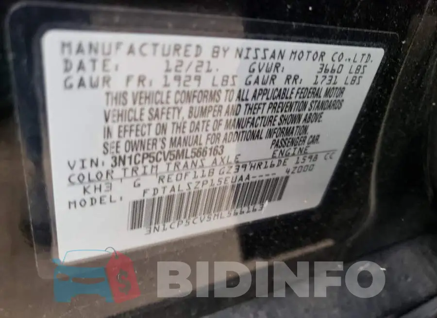 3N1CP5CV5ML566163 Photo# 12