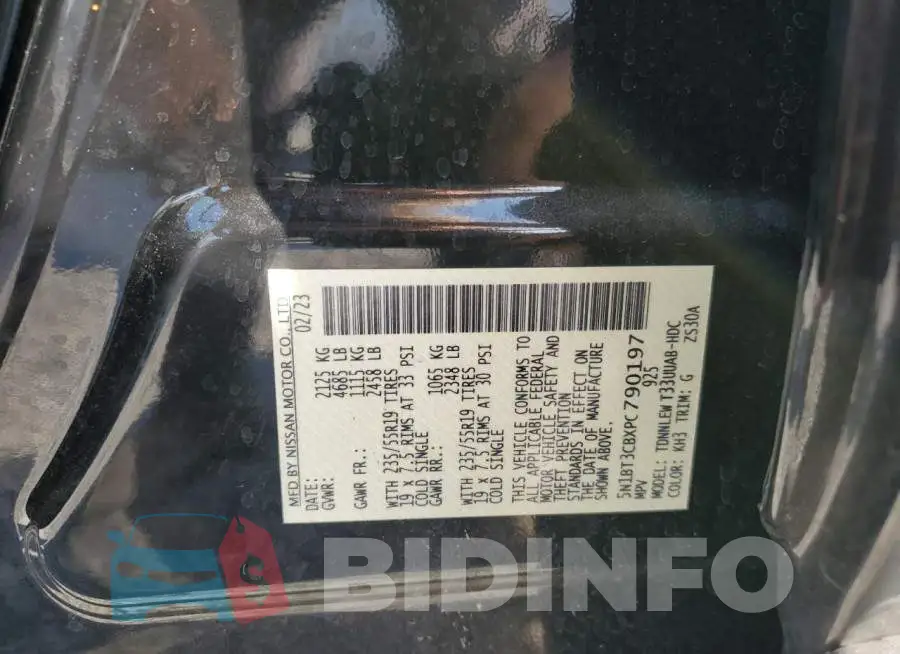 5N1BT3CBXPC790197 Photo# 12