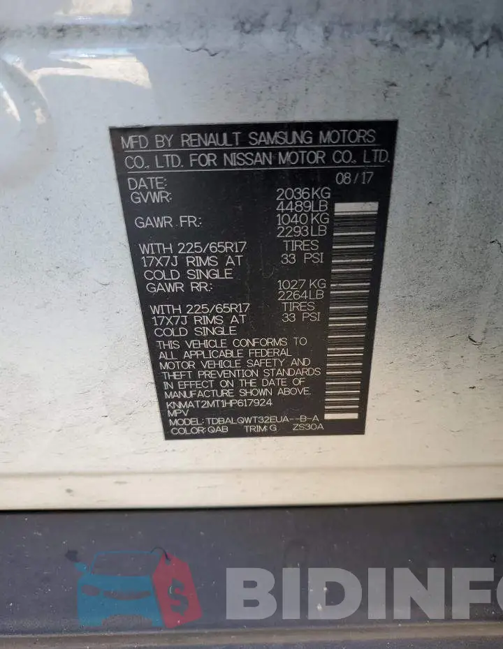 KNMAT2MT1HP617924 Photo# 13