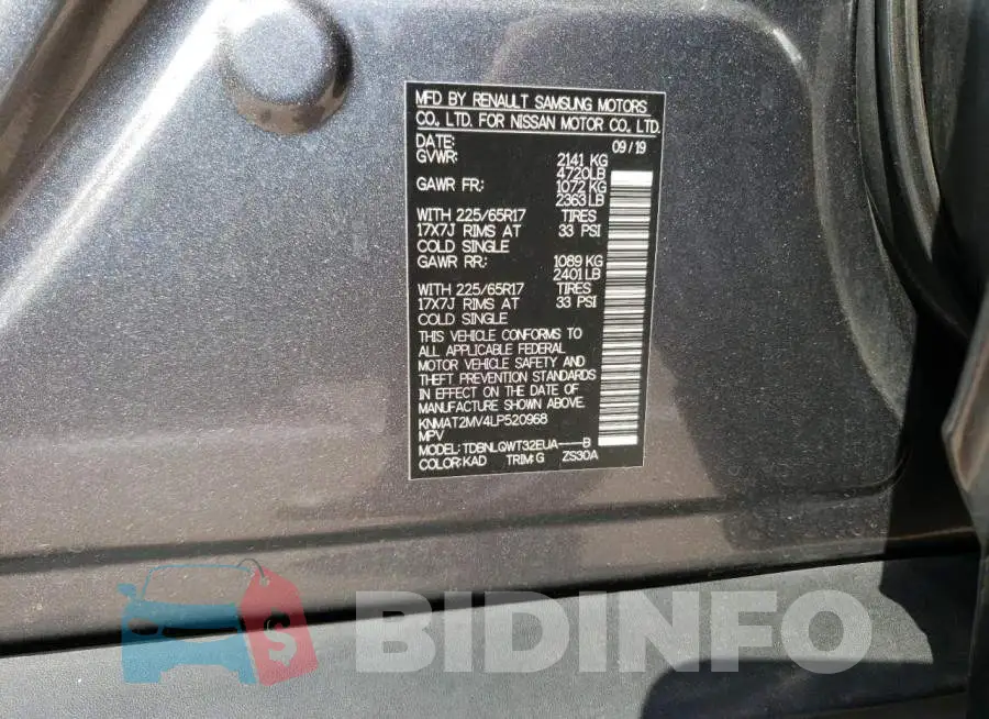 KNMAT2MV4LP520968 Photo# 12