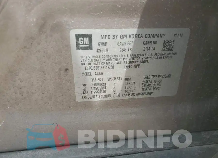 KL4CJBSB1FB117758 Photo# 12