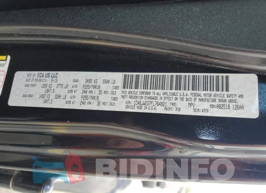 1C4BJWEG7FL764921 Photo# 13