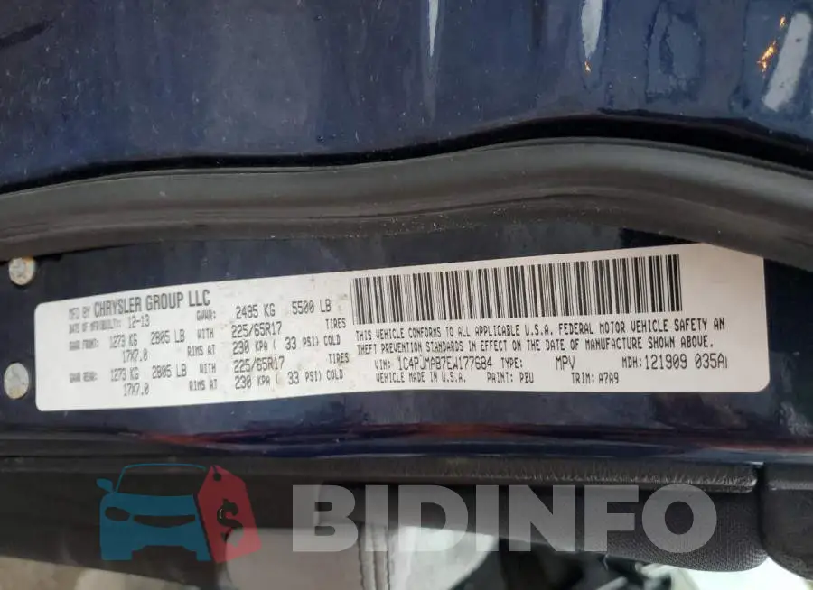 1C4PJMAB7EW177684 Photo# 13